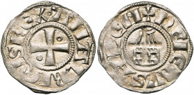 ROYAUME DE JERUSALEM, Amaury (1163-1174), billon denier. Type 3a (simple annelet initial). D/ AMALRICVS REX Croix pattée cantonnée de deux annelets. R...