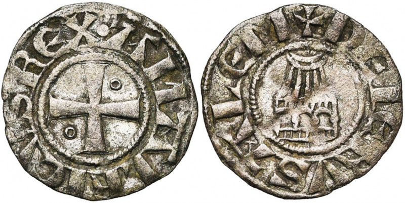ROYAUME DE JERUSALEM, Amaury (1163-1174), billon denier. Type 4 (globule initial...