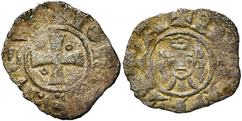 ROYAUME DE JERUSALEM, Jean de Brienne (1210-1225), billon denier, 1219-1221, Dam...