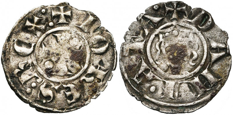 ROYAUME DE JERUSALEM, Jean de Brienne (1210-1225), billon denier, 1219-1221, Dam...