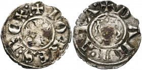 ROYAUME DE JERUSALEM, Jean de Brienne (1210-1225), billon denier, 1219-1221, Damiette. 2e type (frappé à Acre ?). D/ + IOHESREX: Croix pattée cantonn...