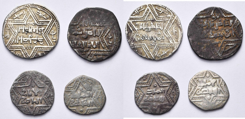 ROYAUME DE JERUSALEM, lot de 4 p.: imitations du dirham (2) et du demi-dirham (2...