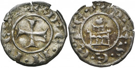 ROYAUME DE JERUSALEM, SEIGNEURIE DE SIDON, Balian Grenier (1202-1240), billon denier, vers 1235-1240. D/ +·D·E·N·I·E·R· Croix. R/ +·D·E: S·E·E·T·E· Eg...
