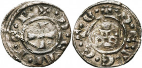 ROYAUME DE JERUSALEM, SEIGNEURIE DE SIDON, Balian Grenier (1202-1240), billon denier, vers 1235-1240. D/ +·D·E·N·I·E·R· Croix. R/ +·D·E: S·E·E·T·E· Eg...