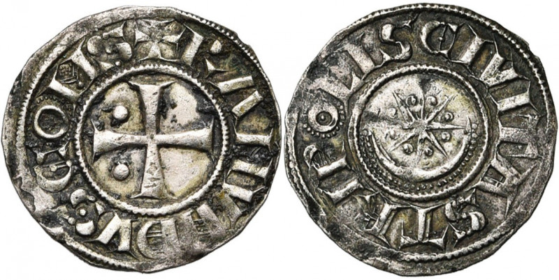 COMTE DE TRIPOLI, Raymond II (1137-1152) ou Raymond III (1152-1187), billon deni...