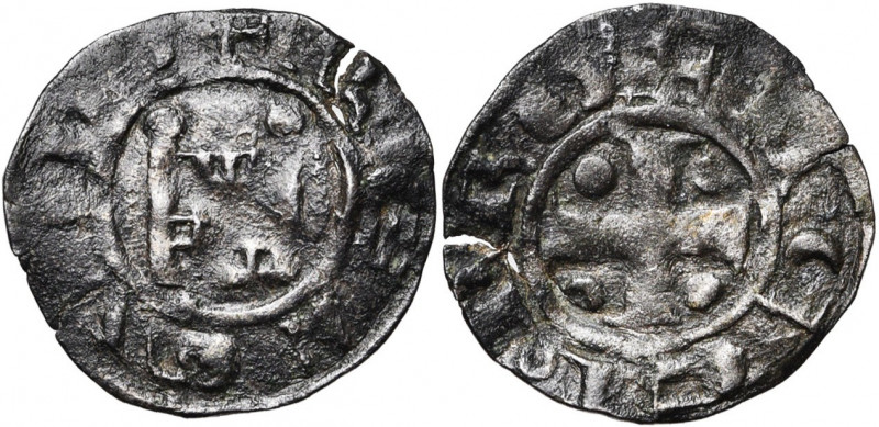 CHYPRE, Gui de Lusignan, seigneur de Chypre (1192-1194), billon denier. Sans éto...