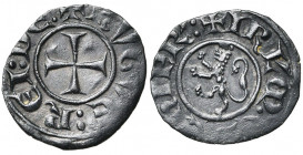 ROYAUME DE CHYPRE, Hugues III (1267-1284), billon denier au lion, après 1269. D/ + HVGVE: REI: DE Croix. R/ + IRL''M: ED'' CHIPR'': Lion rampant à g.,...