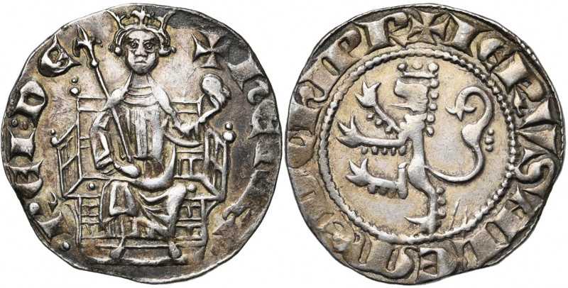 ROYAUME DE CHYPRE, Henri II (1285-1324), AR gros, début du règne, Nicosie. Monna...