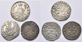 ROYAUME DE CHYPRE, Henri II (1285-1324), lot de 3 gros, 1310-1324, Nicosie (?). Série 1a. Metcalf 676 (2), 687.
Très Beau