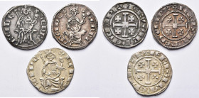 ROYAUME DE CHYPRE, Henri II (1285-1324), lot de 3 gros, 1310-1324, Famagouste (?). Série 1b et 2. Metcalf 696, 706, 711.
Très Beau