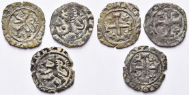 ROYAUME DE CHYPRE, Janus (1398-1432), lot de 3 sizains. CCS 123, 124 (avec globule), 125 (avec I).
Beau à Très Beau