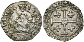 ROYAUME DE CHYPRE, Louis de Savoie (1459-1460), AR gros. Type E. D/ Le roi trônant de f., ten. un sceptre et un gl. cr. R/ Croix de Jérusalem. ARM en ...