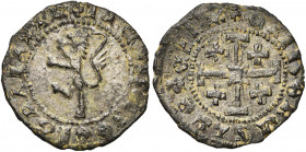 ROYAUME DE CHYPRE, Jacques II (1460-1473), AE sizain, Nicosie (?). D/ Lion rampant à g. GRAIA XX R en fin de légende. R/ Croix de Jérusalem. Metcalf 8...