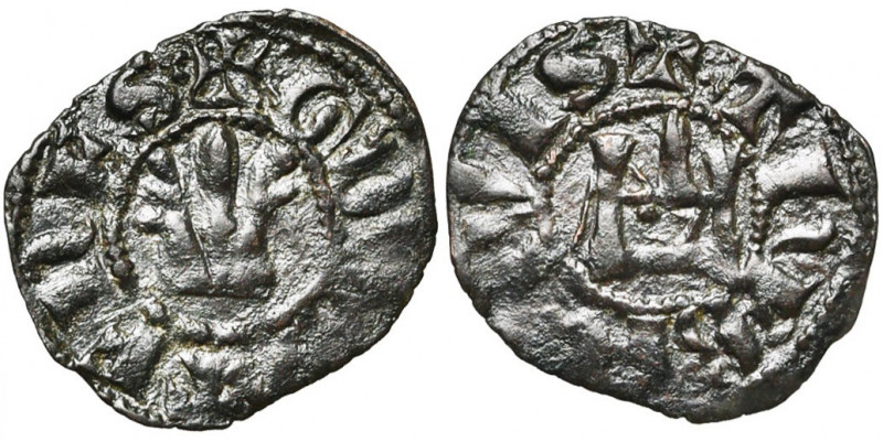 DUCHE D''ATHENES, Guillaume de la Roche (1280-1287), AE obole, Thèbes. 3e type. ...