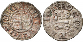 DESPOTAT DE ROMANIE-EPIRE, Jean II Ange-Comnène, Sébastocrator de Grande-Vlaquie (1308-1318), billon denier tournois, Neopatras. D/ + ANGELVS SAB C Cr...