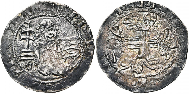ORDRE DE SAINT-JEAN A RHODES, Philibert de Naillac (1396-1421), AR gigliat. D/ L...