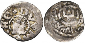 CAFFA, colonie génoise, AR denga bilingue, s.d. (avant 1424). D/ DVX M CAFE Castel génois. R/ Tamgha de la Horde d''Or avec un point. Lunardi, Colonie...