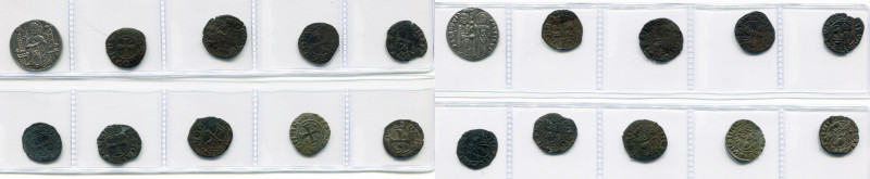 ITALIE, VENISE, lot de 10 p.: grosso (imitation), tornesello de Marco Corner, An...