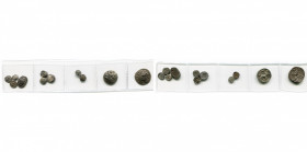 MACEDOINE, lot de 11 fractions: région thraco-macédonienne, hémiobole, T. de sanglier à g./Carré creux irrégulier; Akanthos, diobole, T. d''Athéna/Car...