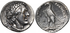 ROYAUME LAGIDE, Ptolémée Ier Soter (305-282), AR statère (tétradrachme), peu après 294 av. J.-C., Alexandrie. D/ T. diad. à d., dr. de l''égide. Petit...
