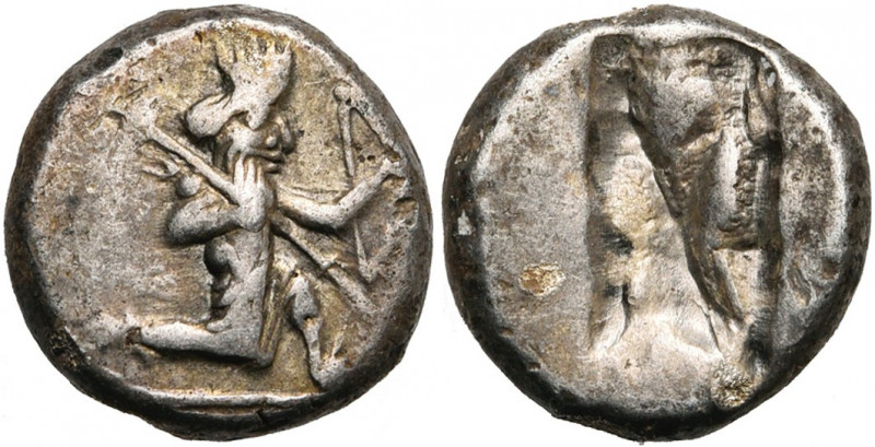 ROYAUME ACHEMENIDE, AR sicle, 485-470 av. J.-C., Sardes. Série IIIb, groupe A. D...