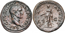 GALBA (68-69), dupondius, 68-69, Rome ou Gaule. D/ SER· GALBA· IMP· CAES· AVG· TR· P T. l. à d. R/ PAX- AVGVST/ S-C Pax deb. à g., ten. un rameau et u...