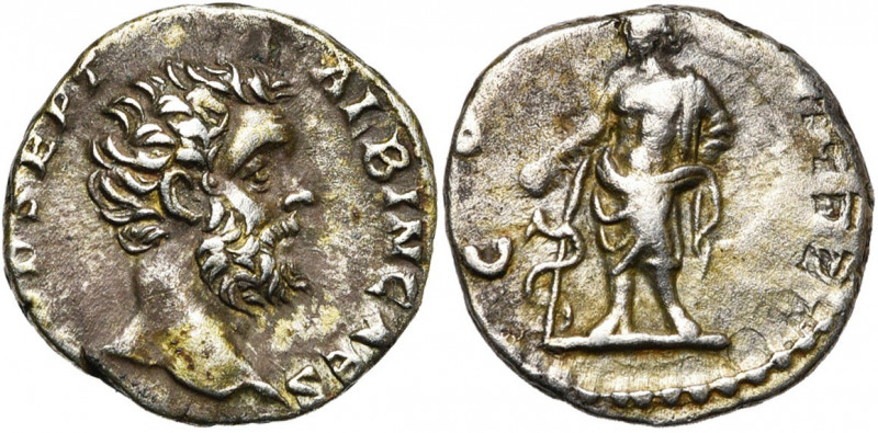 CLODIUS ALBINUS César (193-195), AR denier, 194-195, Rome. D/ D CLOD SEPT ALBIN ...