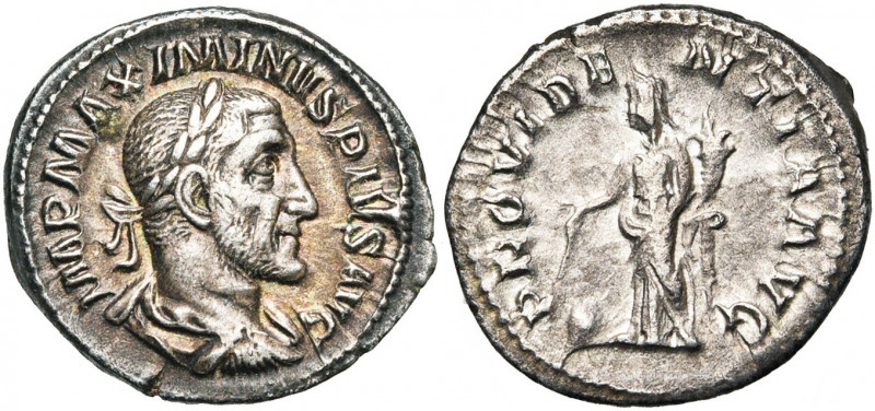 MAXIMIN Ier (235-238), AR denier, 235-236, Rome. D/ IMP MAXIMINVS PIVS AVG B. l....