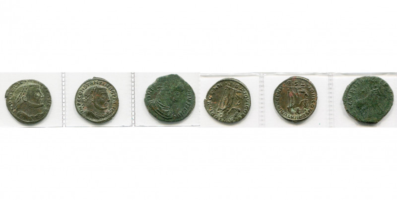 lot de 3 folles: Licinius Ier, 312-313, Thessalonique, R/ Jupiter Conservator; C...