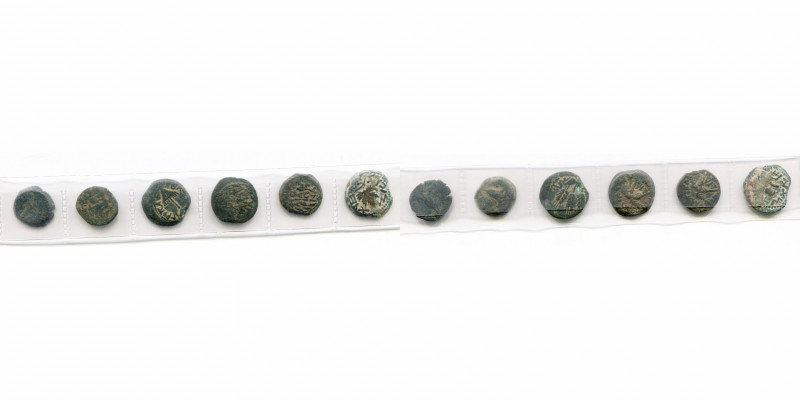 JUDEE, lot de 6 p., dont: Dynastie Hasmonéenne, Alexandre Janneus, bronze, Lys/A...