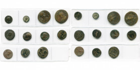 AE lot de 11 bronzes: Troade, Alexandrie, Sévère Alexandre, R/ Apollo Smintheus, RPC 4043 var.; Ionie, Ephèse, Elagabal, R/ Cerf, RPC 4945; Cilicie, T...
