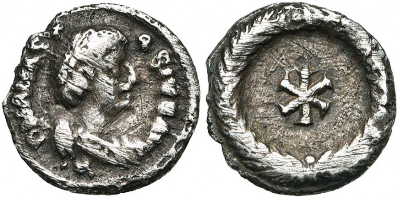 OSTROGOTHS, Théodoric l''Amale (493-526), AR demi-silique, Rome. Au nom d''Anast...