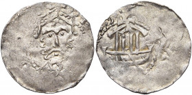 ALLEMAGNE, SPEYER, Henri III, roi (1039-1046), AR denier. D/ B. couronné de f. R/ Navire avec trois avirons et une cahute. Dan. 830; Ehrend 2/18; Klug...