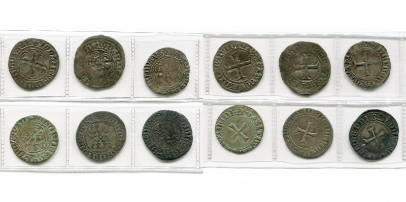 FRANCE, BRETAGNE, Duché, Jean V (1399-1442), lot de 6 p.: blanc, Nantes, Rennes ...