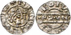 NEDERLAND, FRIESLAND, Graafschap, Bruno III (1050-1057), AR denarius, Leeuwarden. Vz/ Gekroond hoofd naar r., met daarvoor een scepter. Kz/ In het mid...