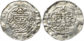 NEDERLAND, FRIESLAND, Graafschap, Egbert II (1068-1090), AR denarius, 1068-1077 (?), Bolsward. Vz/ + VECBERTVS Gekroond bb. v.v. Kz/ + BODSINVVER Bb. ...