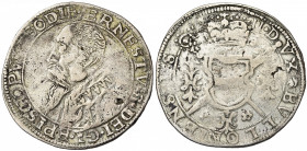 LIEGE, Principauté, Ernest de Bavière (1581-1612), AR double teston de 30 patards, 1611, Bouillon. D/ B. du prince-évêque à g. Sans la valeur sous le ...
