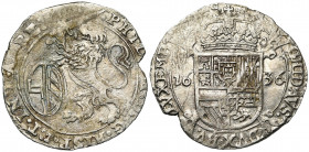 LUXEMBOURG, Duché, Philippe IV (1621-1665), AR escalin, 1636, Luxembourg. D/ Lion deb. à g., ten. une épée et un écu d''Autriche-Bourgogne. R/ Ecu cou...