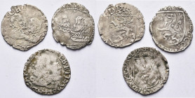 FRANCHE-COMTE, Albert et Isabelle (1598-1621), lot de 3 carolus, 2e type, 1614, 1616, 1617 (?). V.H. 633.
Beau