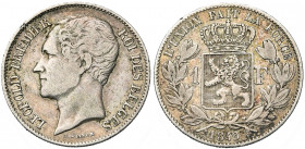 BELGIQUE, Royaume, Léopold Ier (1831-1865), AR 1 franc, 1849. Tête nue. Dupriez 427. Extrêmement rare.
Beau à Très Beau