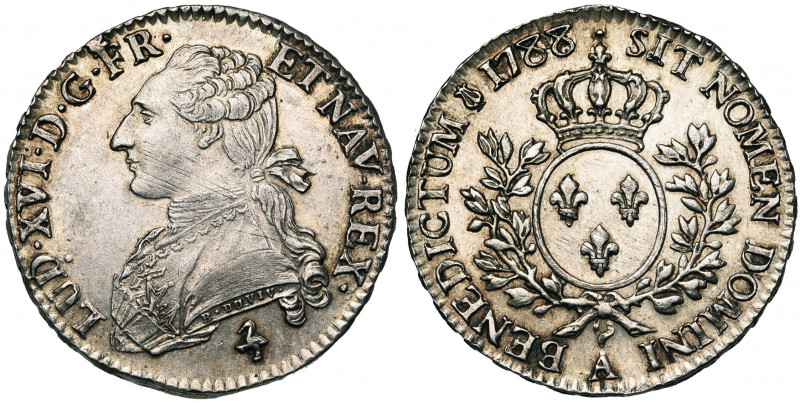 FRANCE, Royaume, Louis XVI (1774-1793), AR demi-écu aux rameaux d''olivier, 1788...