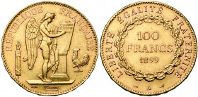 FRANCE, Troisième République (1871-1940), AV 100 francs, 1899A, Paris. Gad. 1137; Fr. 590. Coups sur la tranche.
Très Beau