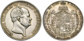 ALLEMAGNE, PRUSSE, Friedrich Wilhelm IV (1840-1861), AR double Taler, 1856A. J. 82; A.K.S. 70; Dav. 772.
Très Beau