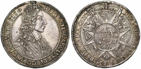 SAINT EMPIRE, OLMÜTZ, Evêché, Charles III de Lorraine (1695-1711), AR Taler, 1704. D/ B. à d., en habit épiscopal. R/ Ecu couronné, posé sur une étoil...