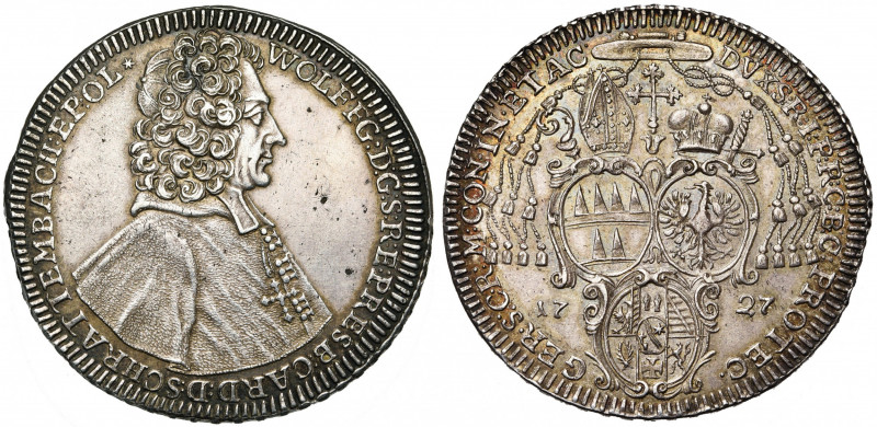 SAINT EMPIRE, OLMÜTZ, Evêché, Wolfgang von Schrattenbach (1711-1738), AR Taler, ...