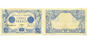 FRANCE, 5 francs, 18.02.1913. Type 1905 Bleu. Pick 70.
Neuf
