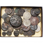 lot of 40 p., including some ancient greek and roman bronzes, Artukid, India (7 in silver).