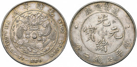 CHINA, CH''ING Te Tsung (1875-1908), Kuang-hsü (1875-1908), AR dollar, n.d. (1908), Tien-tsin. Tai-Ch''ing-ti-kuo. Kann 216.
Very Fine - Extremely Fi...