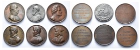 BELGIQUE, Royaume, lot de 6 médailles: s.d., Jouvenel, Jacques van Artevelde (AE, 46 mm); s.d., Simon, Henri de Brederode, Guillaume de Croy, Marnix d...