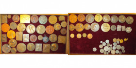 BELGIQUE, Royaume, lot de 54 médailles et jetons, dont: 1850, Bourse d''Anvers; 1865, Festival de Florennes (AR); 1885, Exposition universelle d''Anve...